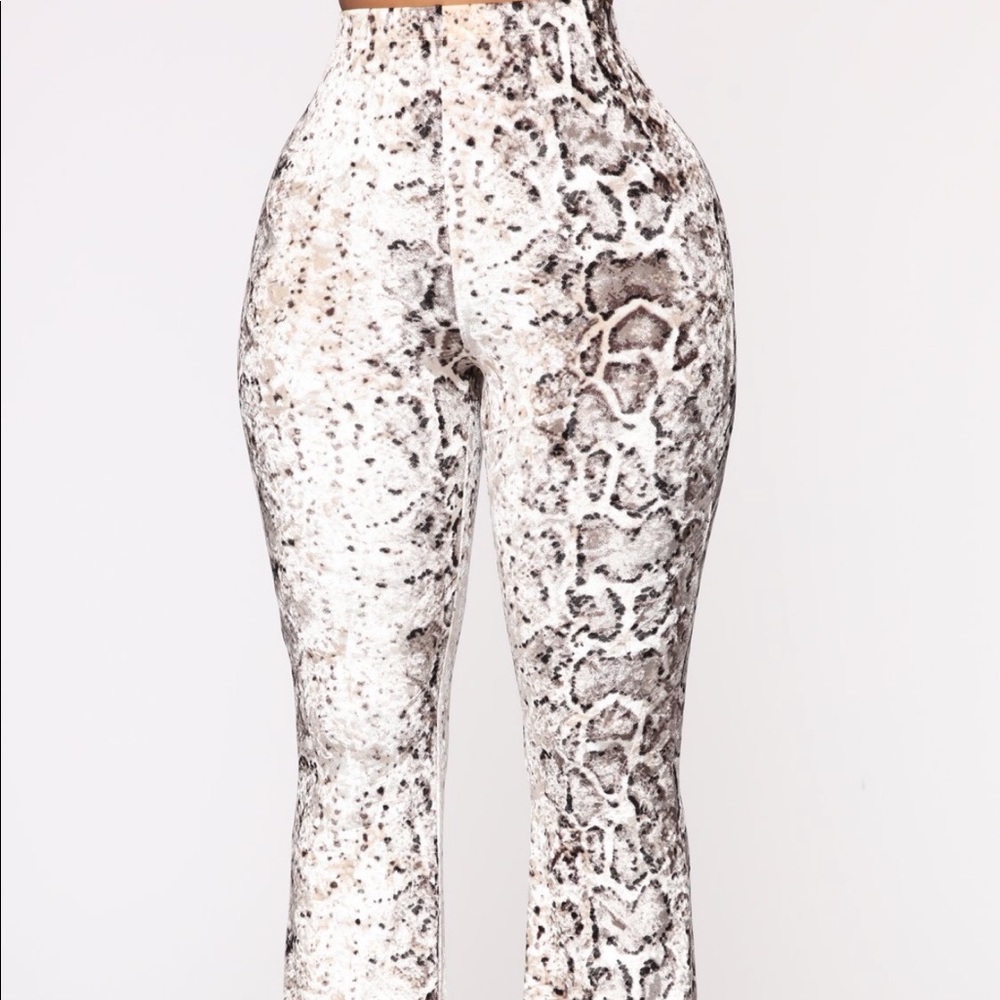 Fashion Nova Velvet Flare Pants.